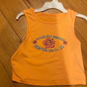 Orange Waikiki beach Honolulu. HI tank top